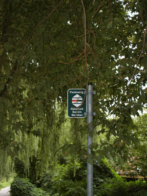 Wegzeichen Pankeweg - Fahrradwegkennzeichnung ist in Vorbereitung