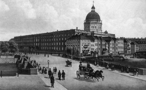 Das Ensemble des Berliner Schlosses und der H&auml;user der Schlo&szlig;freiheit